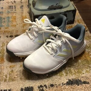 Adidas White and Gray Sneakers Comfortable Athletic Design for Golf